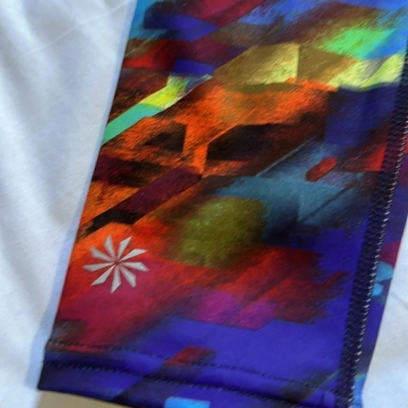 Athleta Women's Leggings Colorburst Sonar Yoga Athletic Geometric Sz XXS - Picture 2 of 6